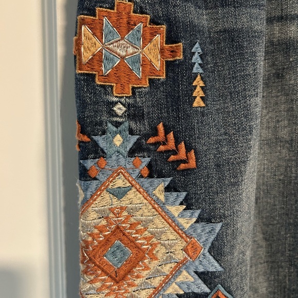 Grace Dark Blue Embellished Denim Skirt L - Picture 3 of 6